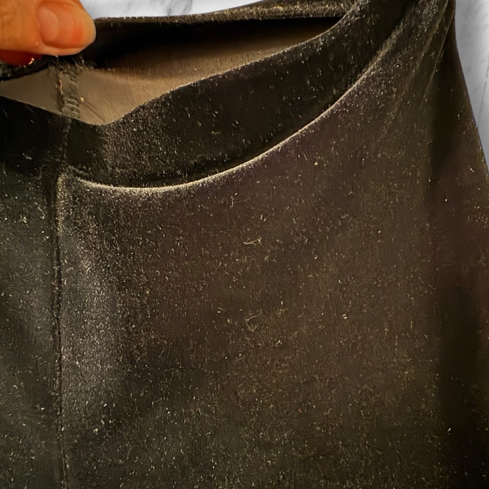 Elegant Black Velvet Women's Pants Stretch Small - Picture 3 of 3